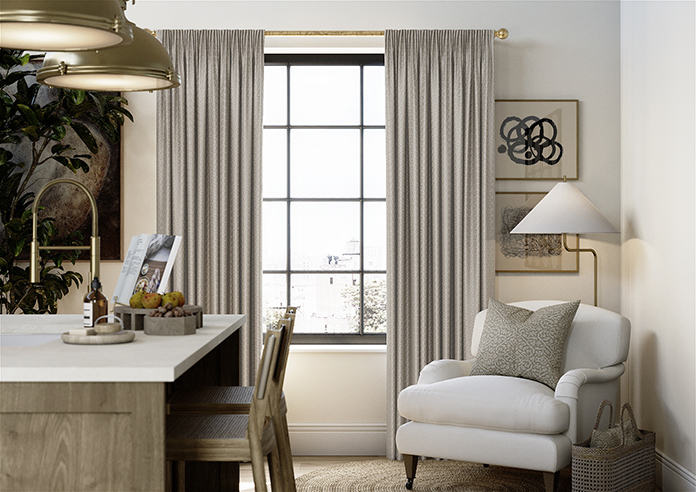 Dew Drop, Metallic Taupe - Made to Measure Curtains - Image 3